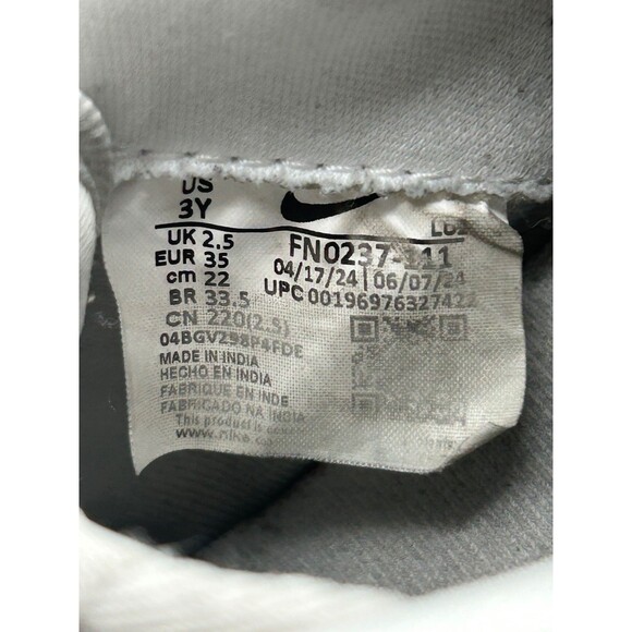 Nike Air Force 1 Kids Low Easy-on White/White FN0237 111 Size 3Y - Picture 8 of 8